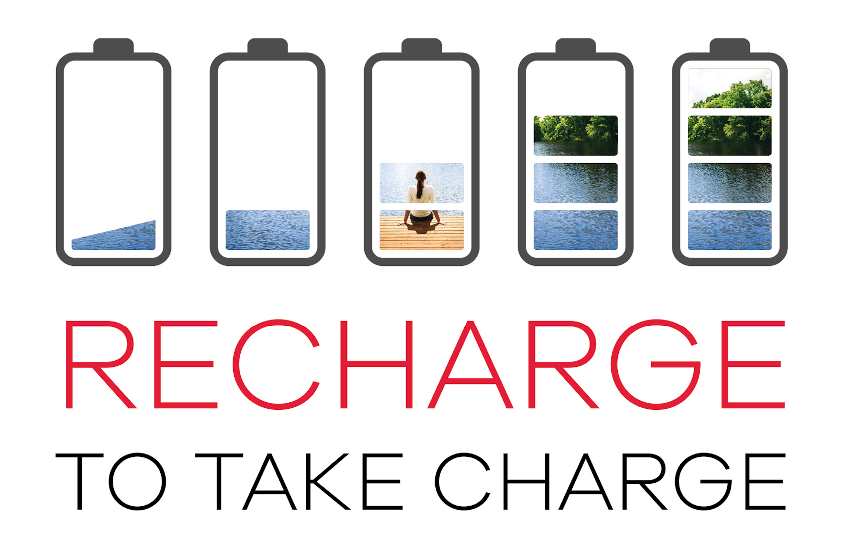 Image of convention logo - Recharge to Take Charge